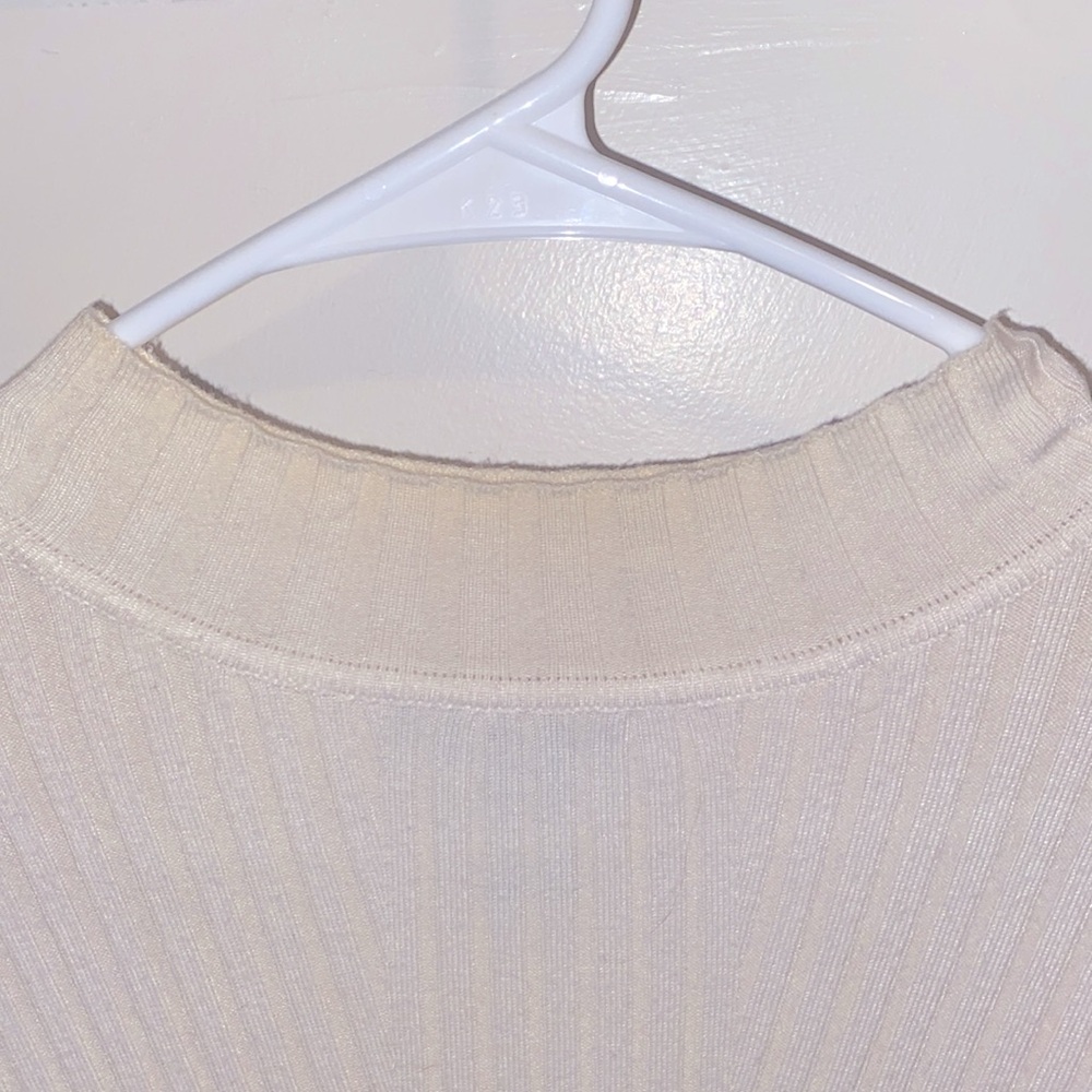 White Ribbed Sweater - Picture 3 of 4